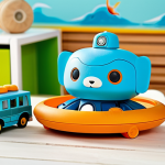 A diverse collection of Octonauts educational toys, including various GUP vehicles and detailed character figurines such as Captain Barnacles, Kwazii, Peso, and Dashi. The toys are made from sustainable materials like smooth FSC-certified wood and recycled plastic, showcasing vibrant yet subtle colors. They are neatly arranged on a clean, light-colored wooden table in a bright, modern playroom, with a soft ocean-themed background. Professional product photography, sharp focus, high detail, studio lighting, safe for work, appropriate content, fully clothed, family-friendly, correct proportions, perfect anatomy.